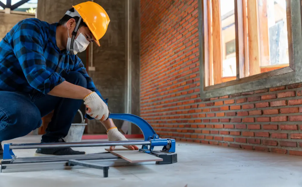 Fliesenleger Mitarbeiter und Partner